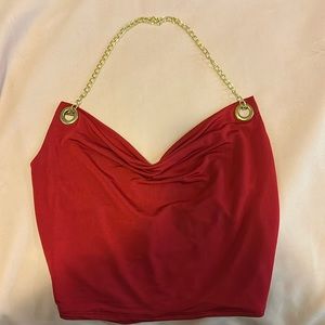 Red Crop top